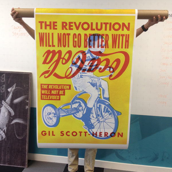 "The Revolution Will Not Be Televised" poster by Corey Kolb